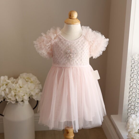 Tutu Du Monde Sea Holly Tulle Dress Porcelain Pink 6-12 Months LIKE NEW - Picture 1 of 7